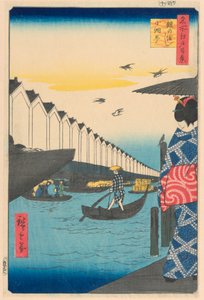 Yoroi Ferry ، Koami-cho (Yoroi-no-watashi ، Koami-cho) من سلسلة مائة مناظر مشهورة لإيدو بواسطة أندو هيروشيغه