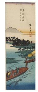 عبور نهر سوميداغاوا من سلسلة مناظر مشهورة للعاصمة الشرقية ، 1837-1838 (طباعة خشبية على الورق) بواسطة أندو أو أوتاغاوا هيروشيغي