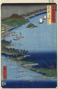رعن Hako في مقاطعة Chikuzen ، لا. 59 من سلسلة صور الأماكن الشهيرة في المقاطعات الستين ، 1855 بواسطة أندو أو أوتاغاوا هيروشيغي