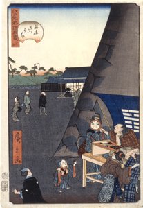 داخل بوابة Sujikai (34) (Sujikaigomon Uchi) (طباعة خشبية ملونة) بواسطة أندو أو أوتاغاوا هيروشيغي