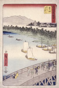 Station 35, Yoshida; Kyoka Tokaido Series (colour woodblock print) بواسطة أندو أو أوتاغاوا هيروشيغي