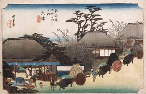 The Running Well Teahouse ، Otsu ، من سلسلة "ثلاث وخمسون محطة من توكايدو" بواسطة أندو أو أوتاغاوا هيروشيغي