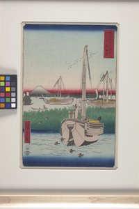 Tsukuda Offing In The Eastern Capital (T؟ to: Tsukuda Oki) (طباعة خشبية ملونة) بواسطة أندو أو أوتاغاوا هيروشيغي