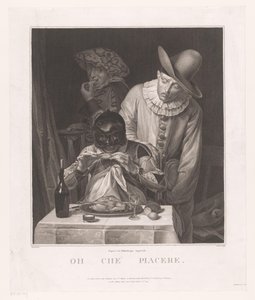 رجل مقنع مع pierrot ورجل مع قبعة أوه تشي بياسير (العنوان على الكائن) بواسطة أندريه جوزيف ميكو