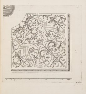 تصميم لـ Parterre ، من Theatre des Plans et Jardinages ، حانة. 1652 (نقش)