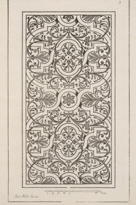 تصميم لـ Parterre ، من Theatre des Plans et Jardinages ، حانة. 1652 (نقش)