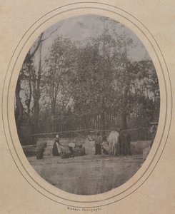 مشهد قرية جنوب فرنسا ، ج. 1853. بواسطة أندريه أدولف يوجين ديسديري