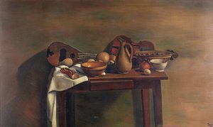 الطاولة المجهزة جيداً، 1921-1922 (زيت على قماش)