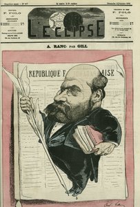 آرثر رانك (1831-1908) ، صحفي وسياسي فرنسي. غلاف في "L'Eclipse" بقلم جيل ، 13 أكتوبر بواسطة أندرو جيل