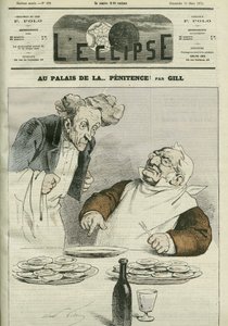 في قصر الندم ، رسم كاريكاتوري لرئيس الجمهورية أدولف تيير (1797-1877). غلاف في “L