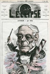 أوبر دانيال فرانسوا إسبريت (1782-1871) ، موسيقي فرنسي. الغلاف في "L'Eclipse" بقلم جيل ، 1 مارس بواسطة أندرو جيل