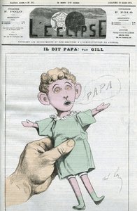 صورة كاريكاتورية لنابليون يوجين لويس بونابرت (1856-1879) ، ابن نابليون الثالث. غلاف في “L'Eclipse” بقلم جيل ، 29 مارس بواسطة أندرو جيل