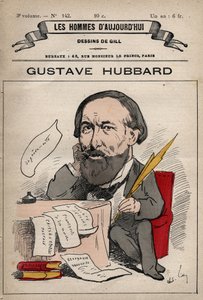 كارتون لنيكولا جوستاف هوبارد (1828-1888) خبير اقتصادي سياسي إنجليزي من "Les Hommes d'Today" ج. 1779 - 1880 بواسطة أندريه جيل (1840-1885) بواسطة أندرو جيل