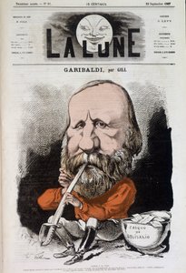جوزيبي غاريبالدي (1807-1882) ، نشيد السلام - بقلم جيل ، في "القمر" من 22/09/1867 بواسطة أندرو جيل
