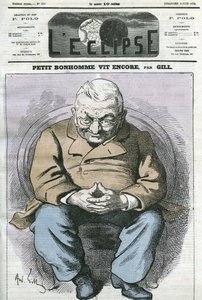 لا يزال الرجل الصغير يعيش ، رسم كاريكاتوري لأدولف تيير (1797-1877) ، رجل دولة فرنسي. غلاف في "L'Eclipse" بقلم جيل ، 8 يونيو بواسطة أندرو جيل