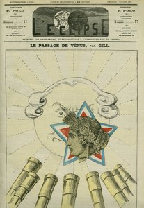 مرور كوكب الزهرة (الجمهورية) قبل الشمس (النظام الملكي) عام 1874. تغطية في "" L