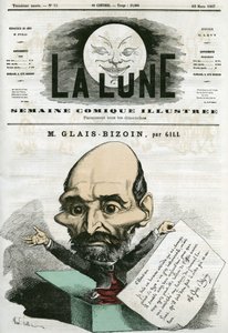 صورة ألكسندر جلايس بيزوين (1800-1877) ، سياسي فرنسي ومؤسس صحيفة "لا تريبيون". رسم كاريكاتوري لجيل ، في "La Lune" ، 10 مارس بواسطة أندرو جيل