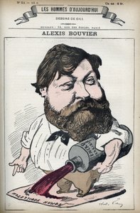 صورة الكسيس بوفييه (1836-1892) ، الروائي والكاتب المسرحي الفرنسي الشهير. كارتون جيل ، باريس. بواسطة أندرو جيل