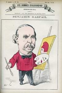 صورة لبنجامين راسباي (1823-1899) ، رسام وسياسي فرنسي ، كان في الأصل من القانون الذي جعل 14 يوليو عطلة وطنية. كارتون جيل ، باريس. بواسطة أندرو جيل