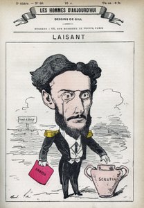 صورة لعالم وسياسي فرنسي تشارلز آنج لايسانت (1841-1893). كارتون جيل ، باريس. بواسطة أندرو جيل
