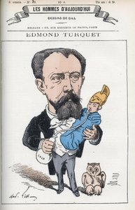 صورة إدمون هنري توركيه (1836-1914) ، سياسي فرنسي ، كان نائباً عن أيسن من عام 1871 إلى عام 1889. كارتون لجيل ، باريس. بواسطة أندرو جيل
