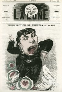 صورة إيما فالادون ديت تيريزا (1837-1913) ، مغنية الأوبرا الفرنسية. كارتون جيل ، في "La Lune" ، 15 ديسمبر بواسطة أندرو جيل