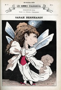 صورة هنرييت روزين برنارد ديت سارة برنهارد (1844-1923) ، ممثلة مسرحية فرنسية. كارتون جيل ، باريس. بواسطة أندرو جيل