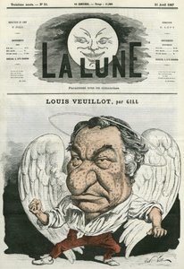 صورة لويس فيويو (1813-1883) ، صحفي فرنسي وأديب. كارتون جيل ، في "القمر" ، 21 أبريل بواسطة أندرو جيل