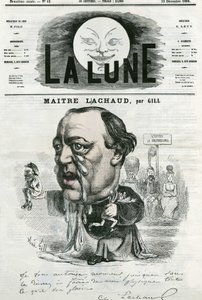 صورة للمتر تشارلز لاشود (1817-1882) ، محامي فرنسي. كارتون جيل ، في "" La Lune ، 23 ديسمبر بواسطة أندرو جيل