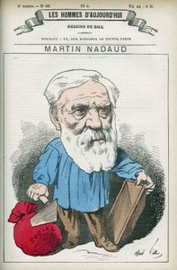 صورة لمارتن نداود (1815-1898) ، سيد فرنسي وسياسي ، كان نائباً عن الكريوز من عام 1876 إلى عام 1889. كارتون لجيل ، باريس. بواسطة أندرو جيل