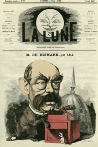 صورة لأوتو فون بسمارك (1815-1898) ، المستشار الألماني. كارتون جيل ، في "القمر" ، 7 أبريل بواسطة أندرو جيل