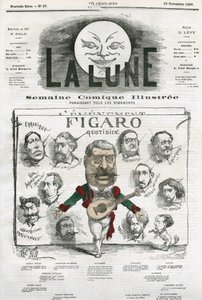 صورة لصحفيي "Figaro Quotidien" ". كارتون جيل ، في "القمر" ، 18 نوفمبر بواسطة أندرو جيل