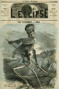 حاصد الأرواح ، تمثيل الموت. غلاف في "L'Eclipse" بقلم جيل ، 29 نوفمبر بواسطة أندرو جيل
