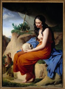 مادلين. القديسة مريم المجدلية تتأمل. لوحة لفيكتور أورسيل (1795-1850)