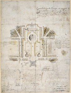 تصميم لتنسيق الحدائق والمنتزهات في كوينز هاوس ، غرينتش ، 1662 (قلم ، حبر وغسل)