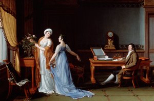 "كونت دي لا فورست مع زوجته وابنته" ، 1804 بواسطة أندريه فنسنت فرانسوا