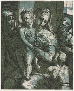 العذراء والطفل مع سانت جون ، سانت كاترين سيينا والقديس فرنسيس ، 1585. بواسطة أندريا أندريني