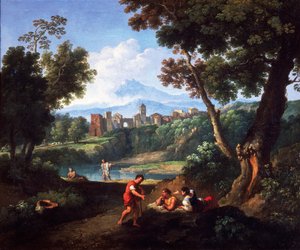 منظر طبيعي ، لأندريا لوكاتيللي (1695-1741) ، زيت على قماش ، 61 × 73 سم. بواسطة أندريا لوكاتيلي