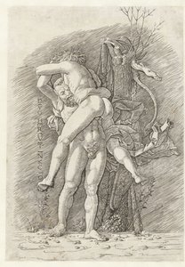 Hercules en Antaeus Divo Hercules invincto (العنوان على الكائن)