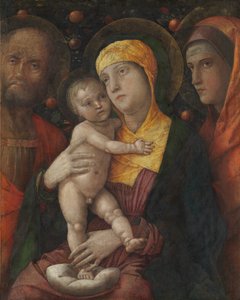 العائلة المقدسة مع القديسة مريم المجدلية ، كاليفورنيا. 1495-1500. بواسطة أندريا مانتيجنا