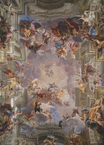 القديس اغناطيوس في المجد. 1691-1694 بواسطة أندريا بوزو