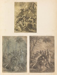 عبادة الرعاة ، أنقذ موسى من النيل ، كاليفورنيا. 1540-44. بواسطة أندريا شيافوني