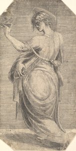 القديس يوحنا في الصورة متجهًا إلى اليسار ، من "المسيح والرسل" ، كاليفورنيا. 1548-50. بواسطة أندريا شيافوني
