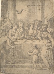تقديم المسيح في الهيكل ، كاليفورنيا. 1543-46. بواسطة أندريا شيافوني