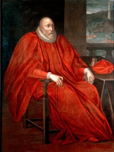 صورة لسيمون سبينولا (1522-1569 ، دوج الجينات بين 1567 و 1569) لوحة لأندريا سيمينو (1526-1594) 1568-1569 صن. 128x170 سم مجموعة خاصة بواسطة أندريا سيمينو