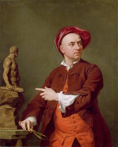 جون مايكل Rysbrack النمذجة له تمثال تيرا كوتا هرقل ، 1753