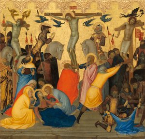 الصلب ، c.1380 (درجة حرارة البيض وأوراق الذهب على لوح خشبي) بواسطة أندريا فاني