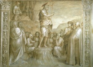 Stories of St John by Andrea del Sarto (1486-1530), fresco, Detail, Cloister of Scalzo, Florence بواسطة أندريا ديل سارتو