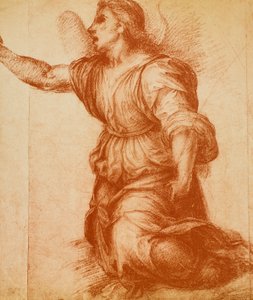 دراسة لملاك ، رسم رسمته أندريا ديل سارتو من أجل البشارة الموجودة الآن في معرض بالاتينا. خزانة الرسومات والمطبوعات ، معرض أوفيزي ، فلورنسا بواسطة أندريا ديل سارتو