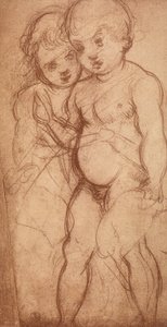 دراسة كروبين. رسم أندريا ديل سارتو. خزانة الرسومات والمطبوعات ، معرض أوفيزي ، فلورنسا بواسطة أندريا ديل سارتو